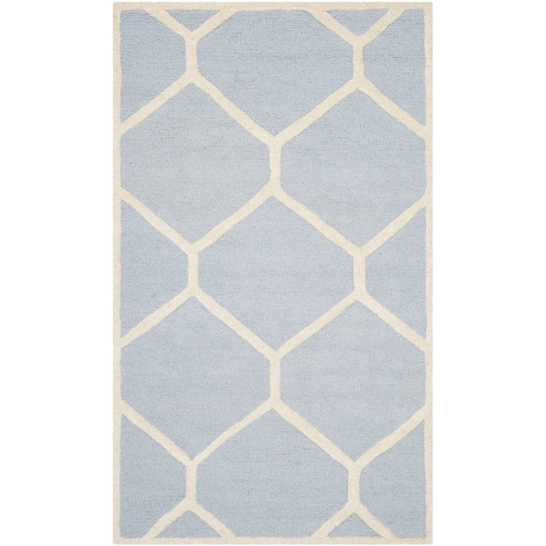 SAFAVIEH Cambridge CAM144A Light Blue / Ivory Rug Image 5