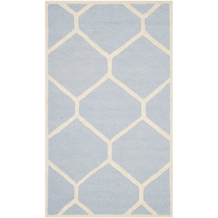 SAFAVIEH Cambridge CAM144A Light Blue / Ivory Rug Image 5