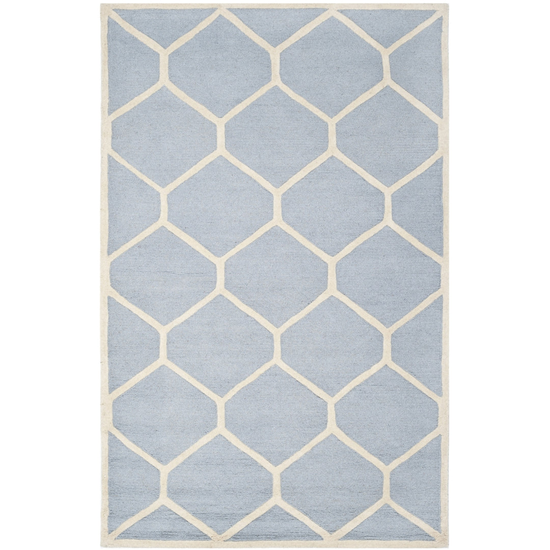 SAFAVIEH Cambridge CAM144A Light Blue / Ivory Rug Image 6