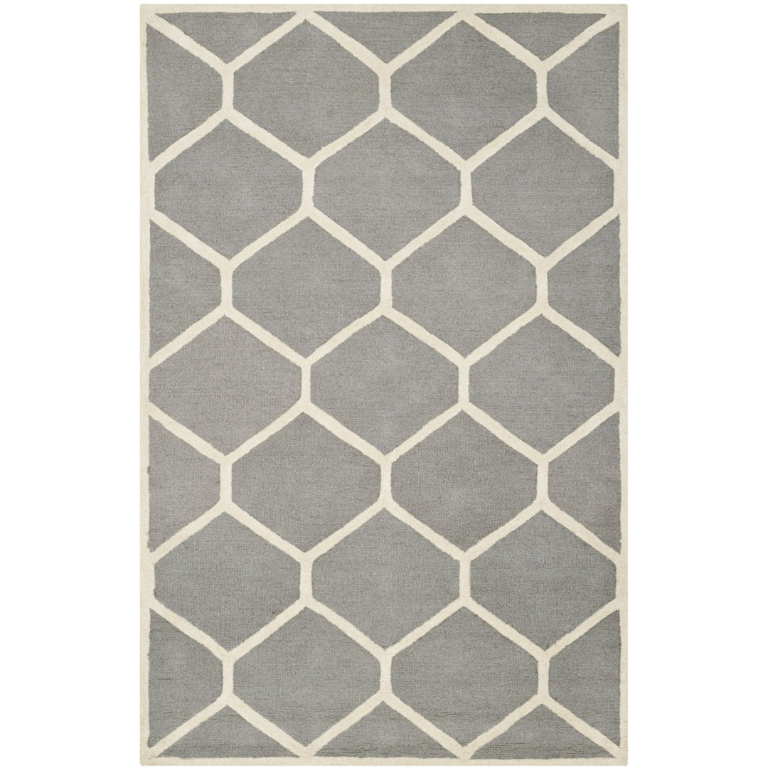 SAFAVIEH Cambridge CAM144D Handmade Silver /Ivory Rug Image 10