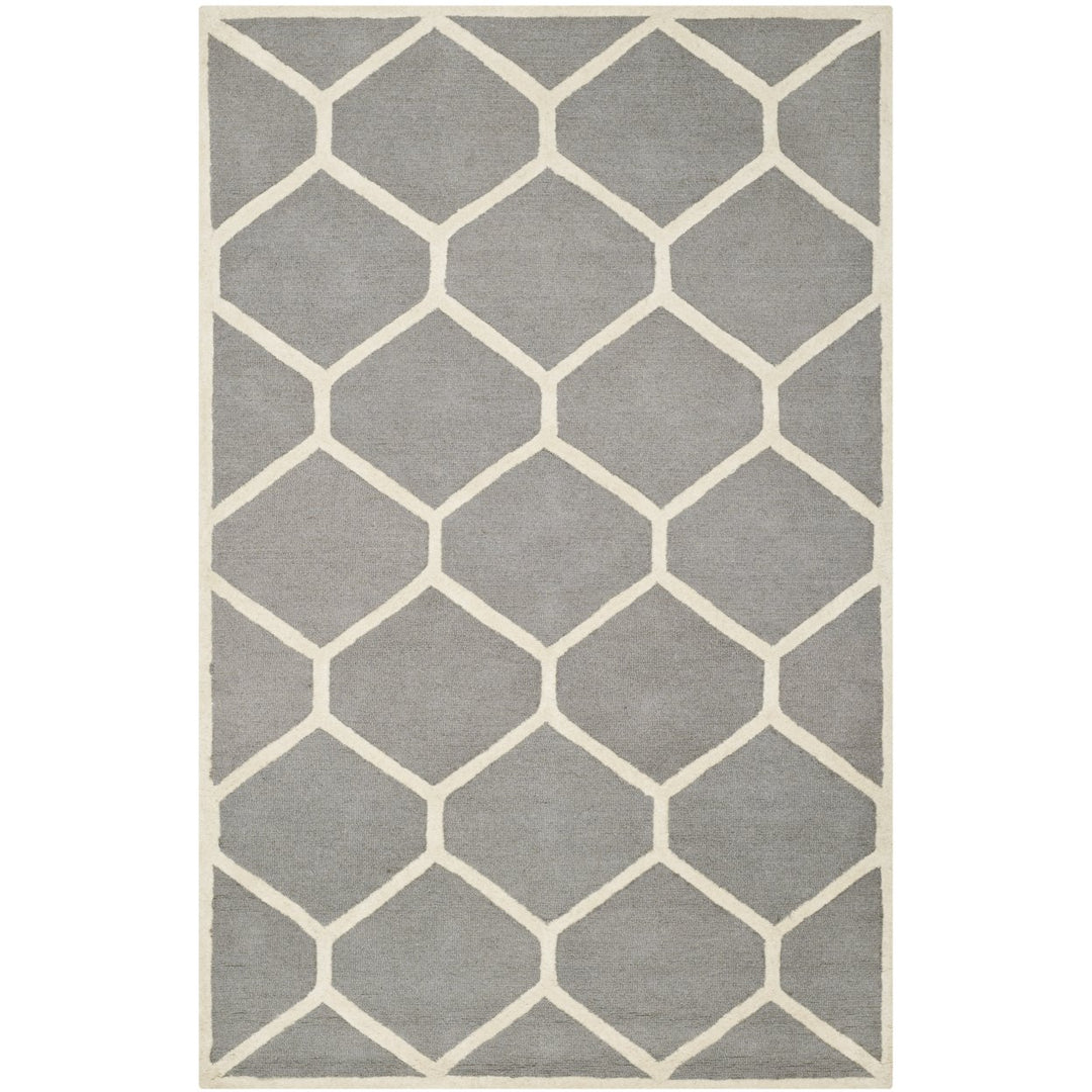 SAFAVIEH Cambridge CAM144D Handmade Silver /Ivory Rug Image 1