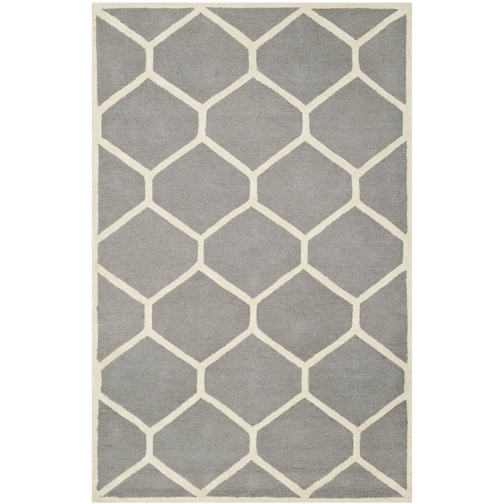 SAFAVIEH Cambridge CAM144D Handmade Silver /Ivory Rug Image 1