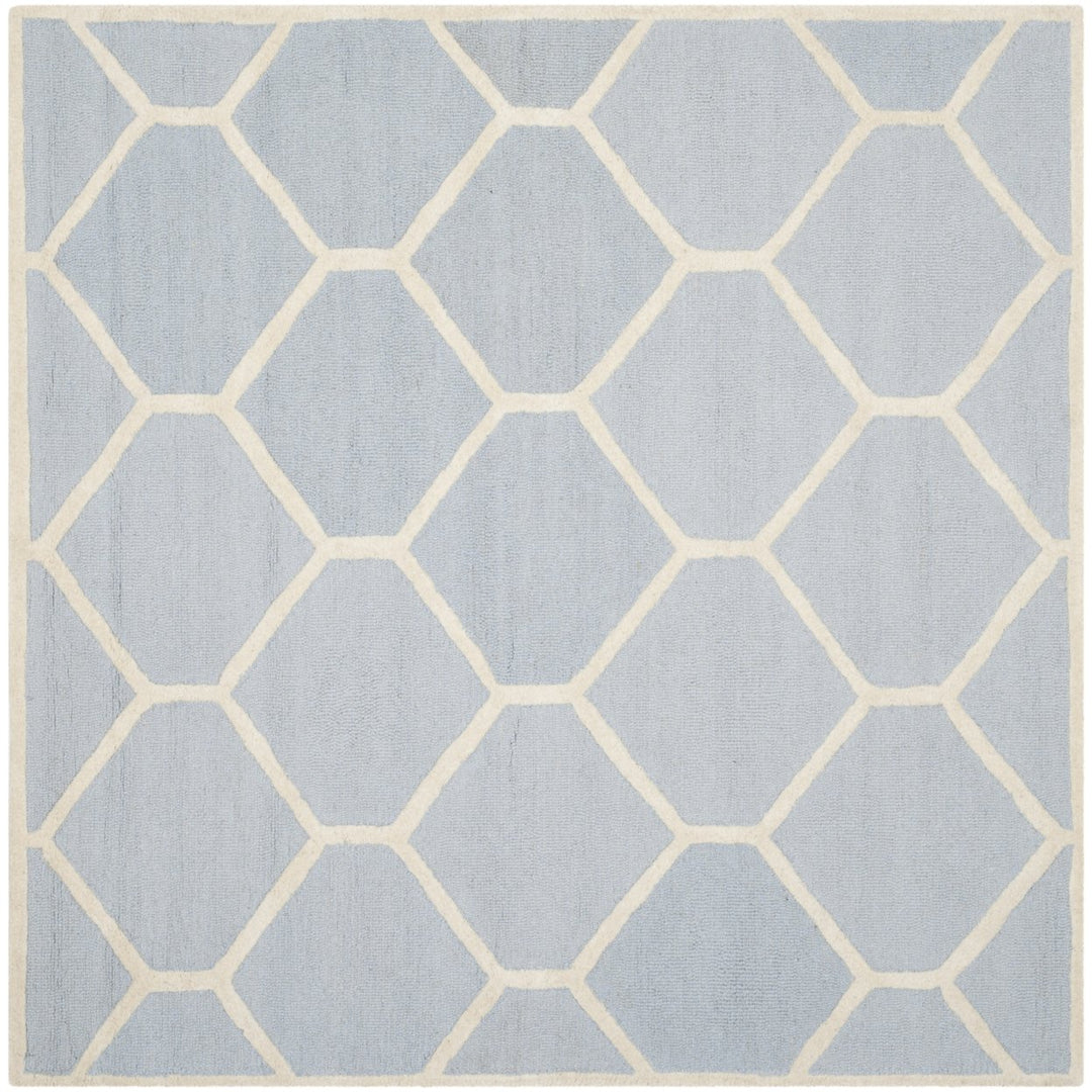 SAFAVIEH Cambridge CAM144A Light Blue / Ivory Rug Image 9