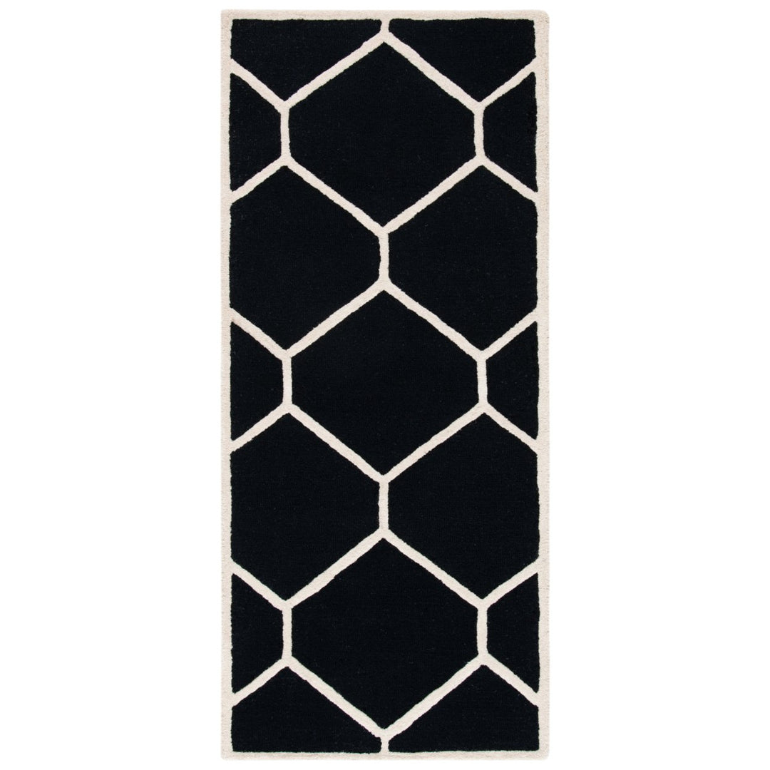 SAFAVIEH Cambridge CAM144E Handmade Black / Ivory Rug Image 5