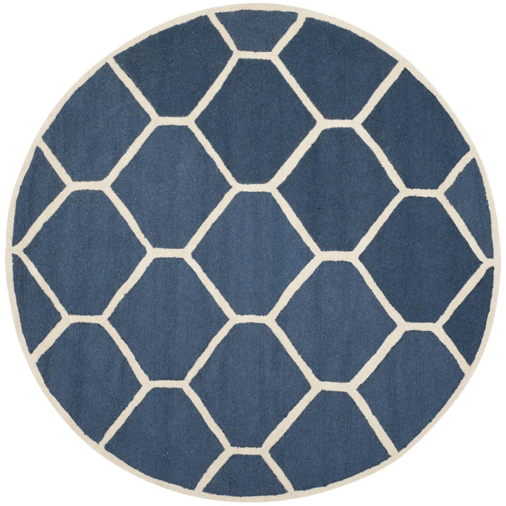 SAFAVIEH Cambridge CAM144G Navy Blue / Ivory Rug Image 4