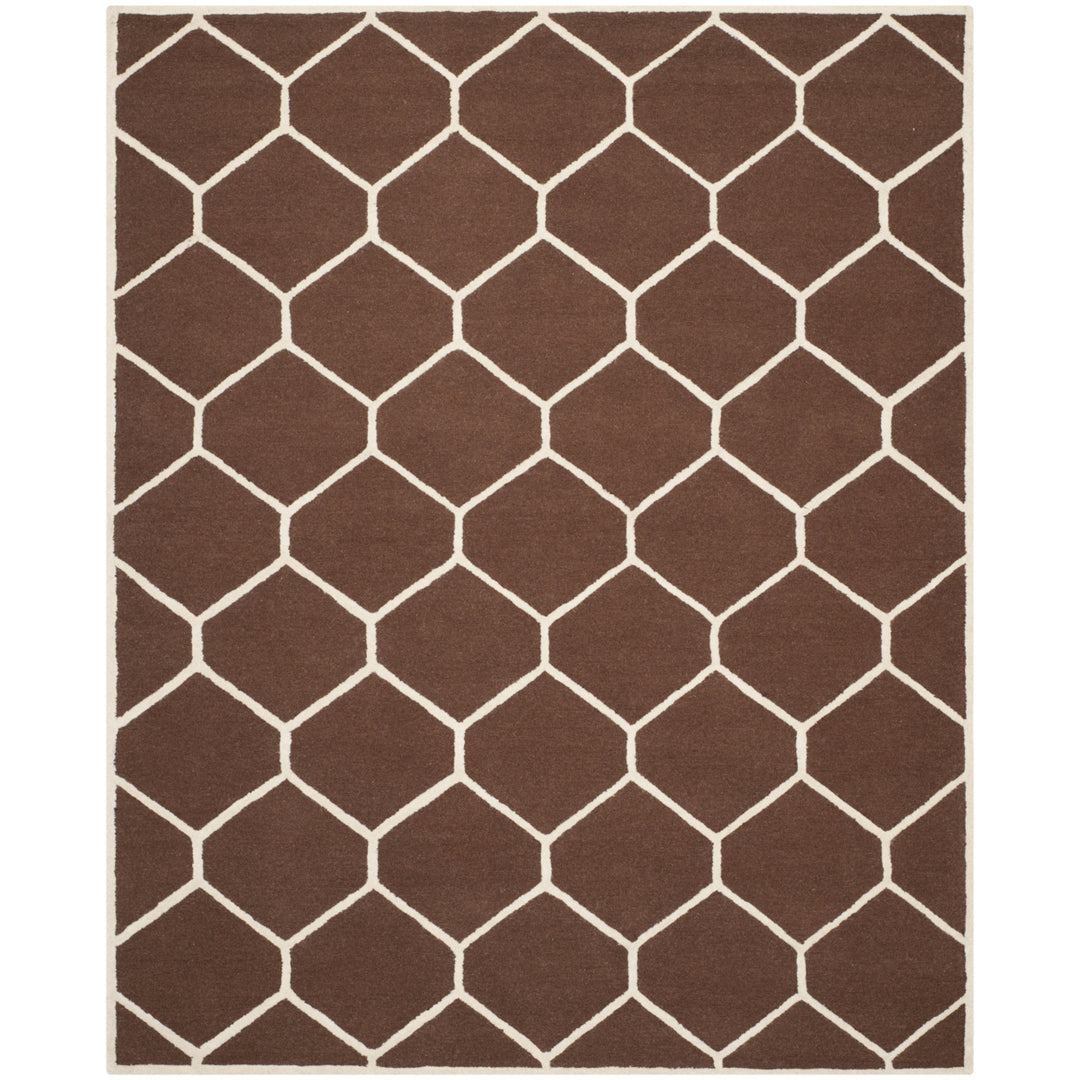 SAFAVIEH Cambridge CAM144H Dark Brown / Ivory Rug Image 1