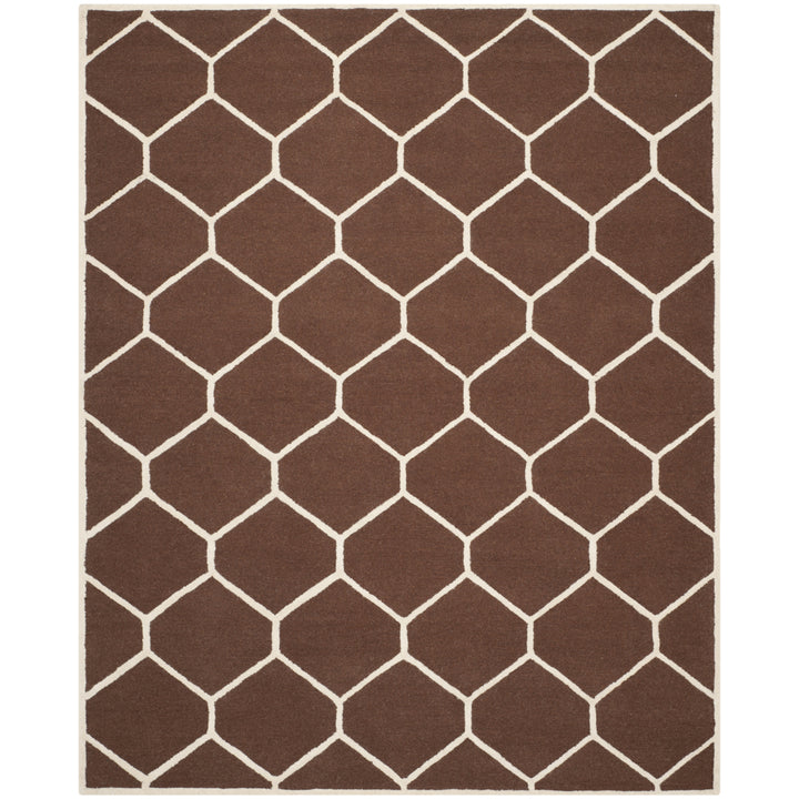 SAFAVIEH Cambridge CAM144H Dark Brown / Ivory Rug Image 1