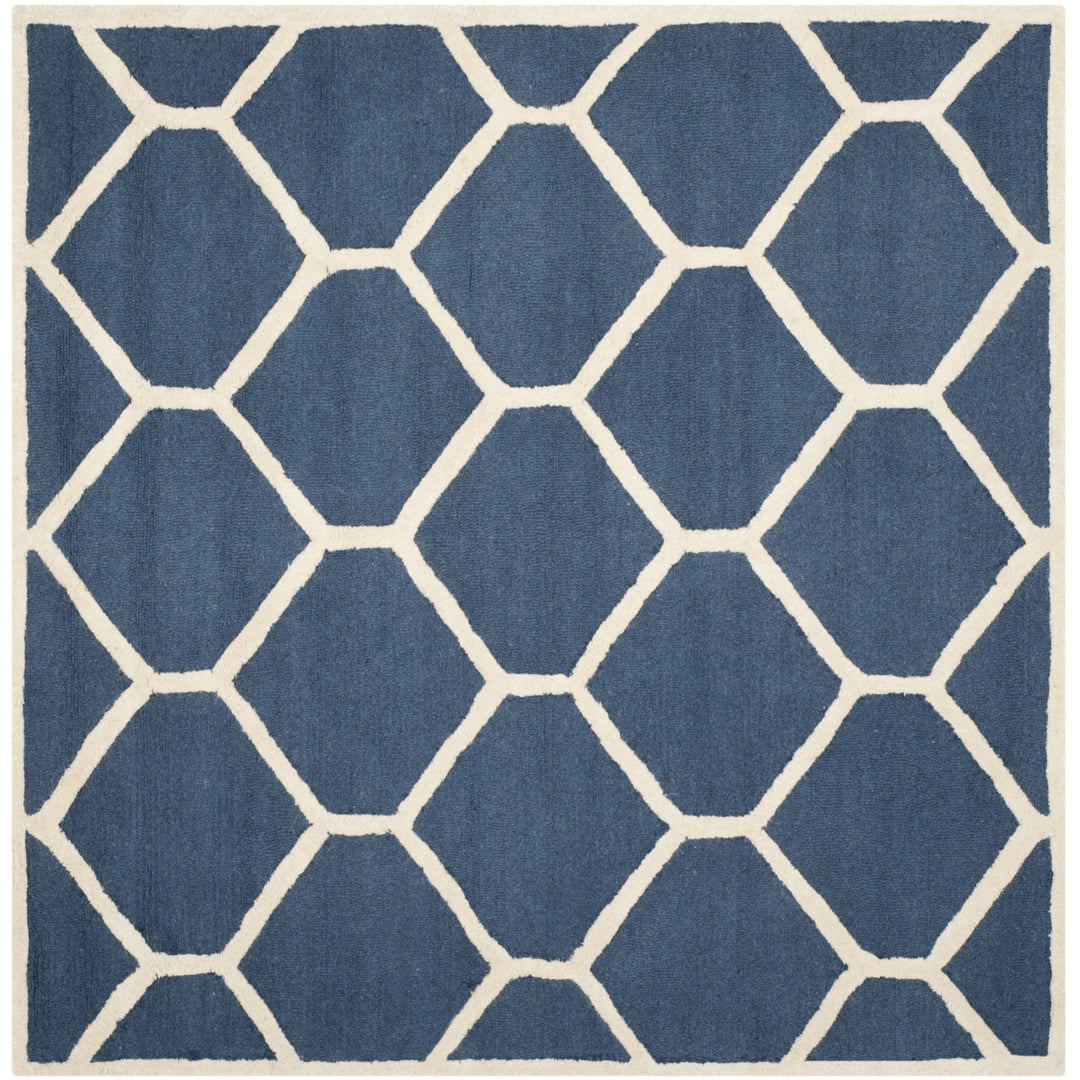 SAFAVIEH Cambridge CAM144G Navy Blue / Ivory Rug Image 6