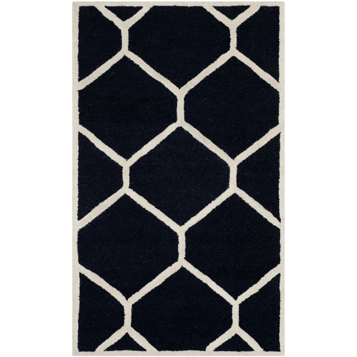 SAFAVIEH Cambridge CAM144E Handmade Black / Ivory Rug Image 10