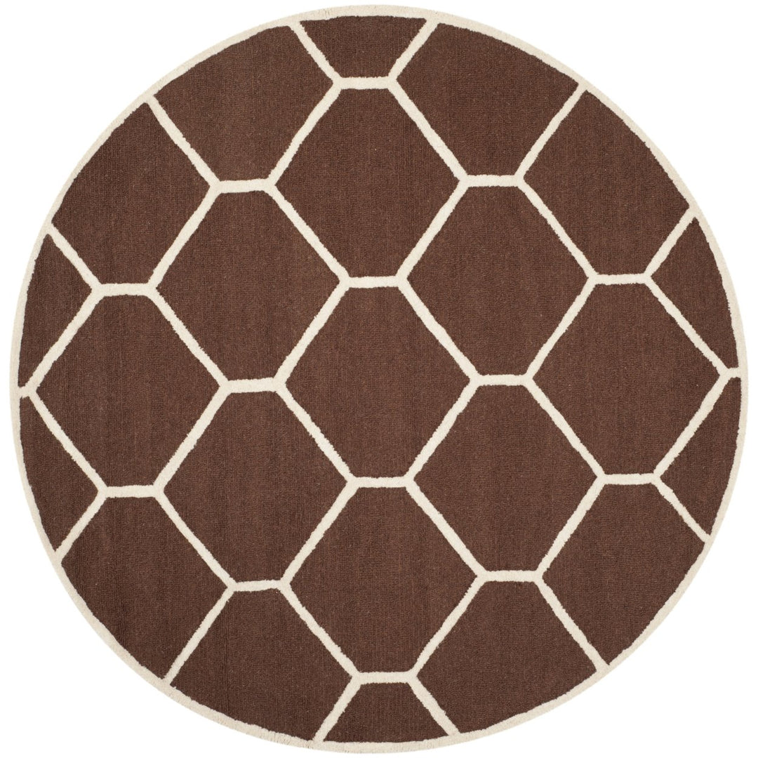 SAFAVIEH Cambridge CAM144H Dark Brown / Ivory Rug Image 4