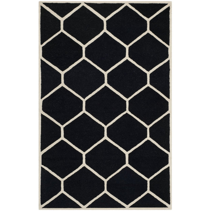 SAFAVIEH Cambridge CAM144E Handmade Black / Ivory Rug Image 11