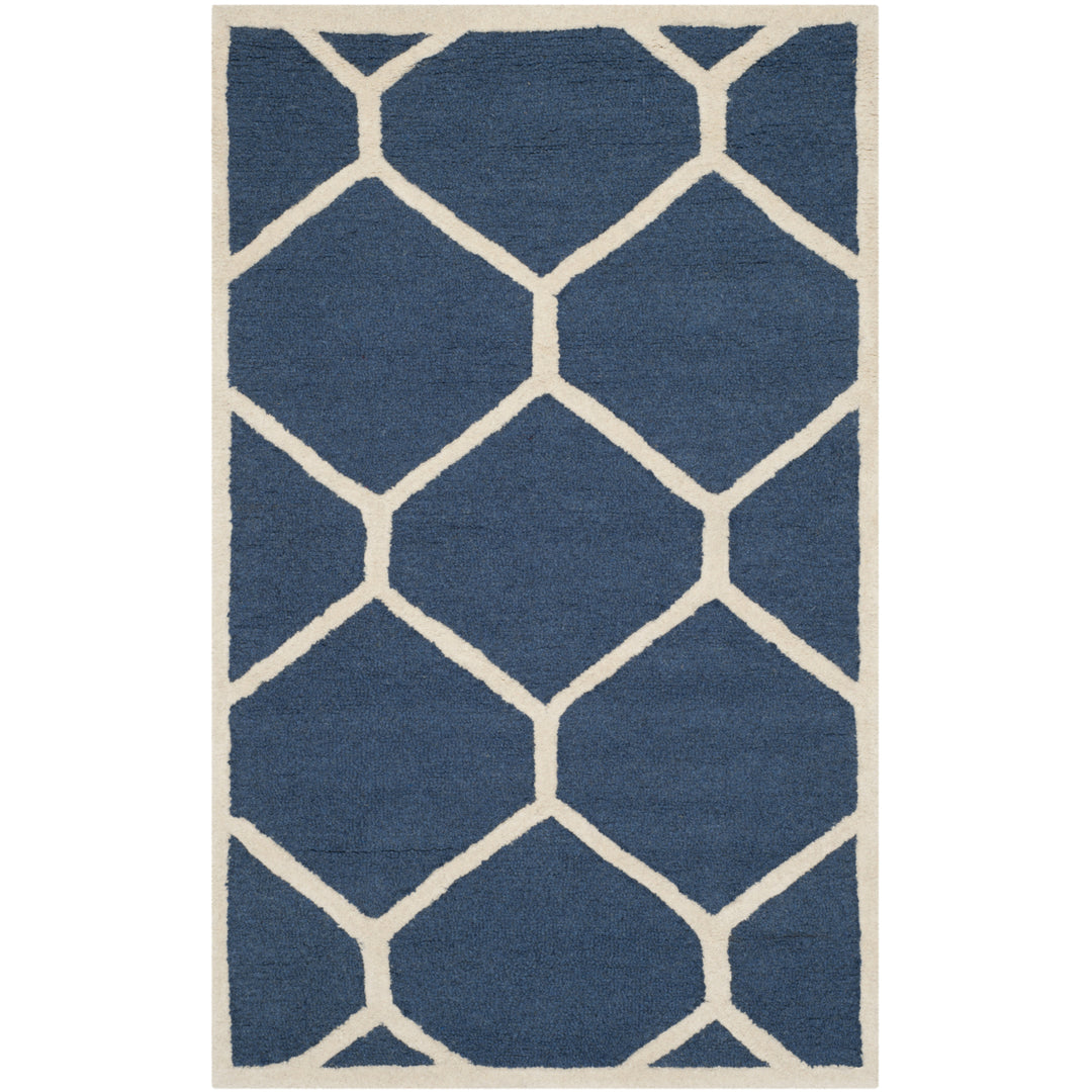 SAFAVIEH Cambridge CAM144G Navy Blue / Ivory Rug Image 8