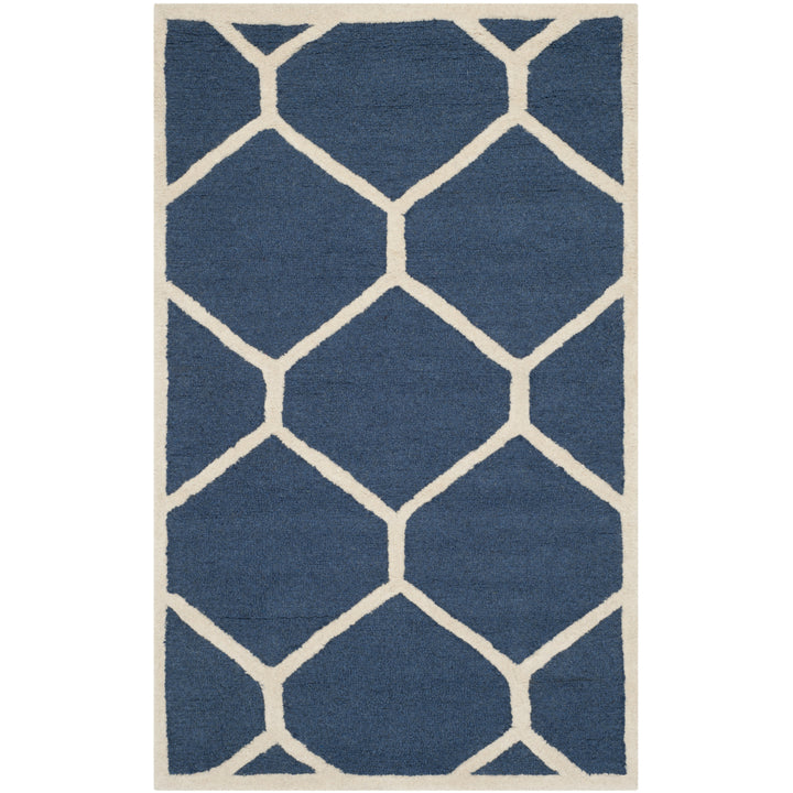 SAFAVIEH Cambridge CAM144G Navy Blue / Ivory Rug Image 8