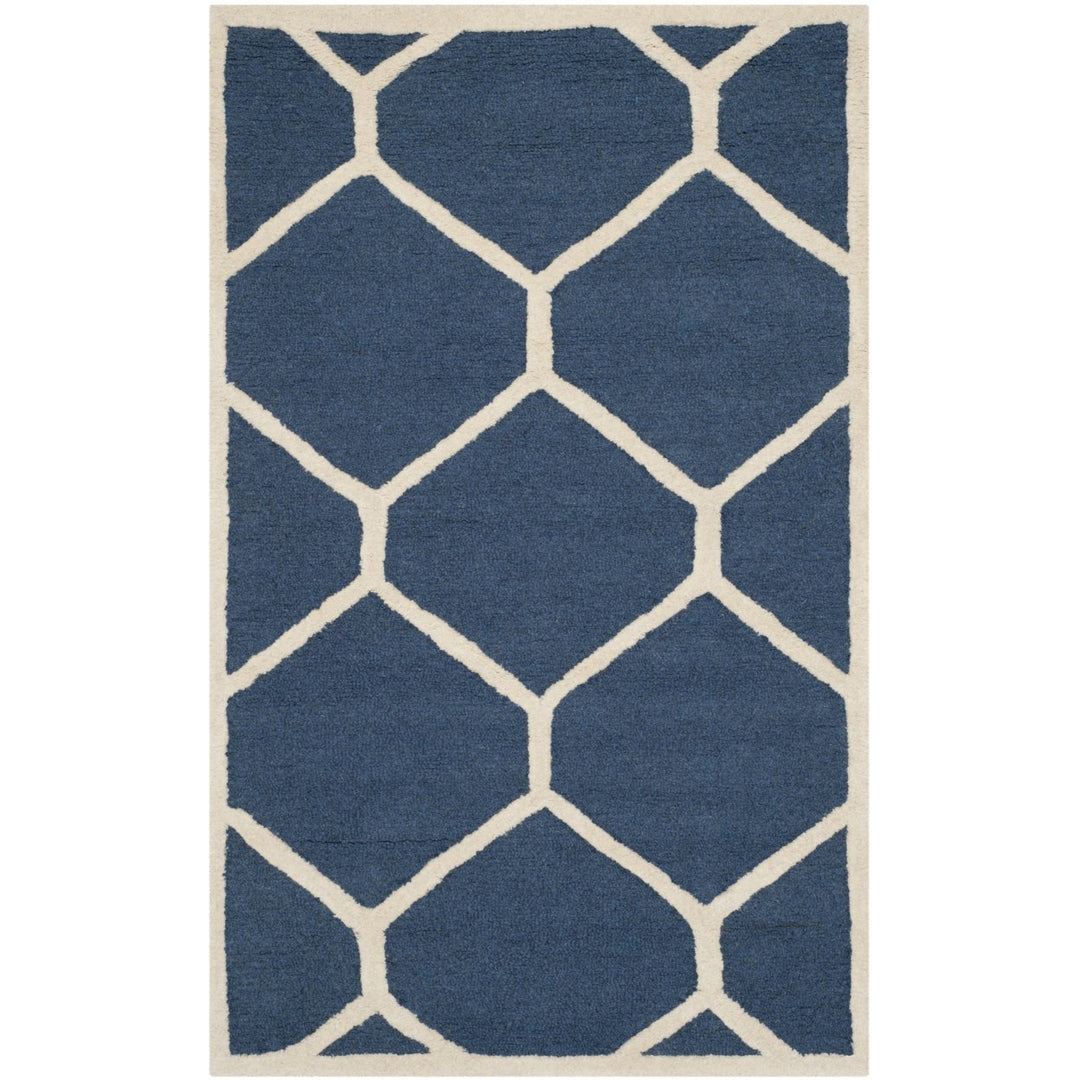 SAFAVIEH Cambridge CAM144G Navy Blue / Ivory Rug Image 1