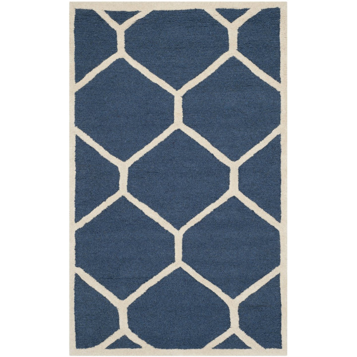 SAFAVIEH Cambridge CAM144G Navy Blue / Ivory Rug Image 1