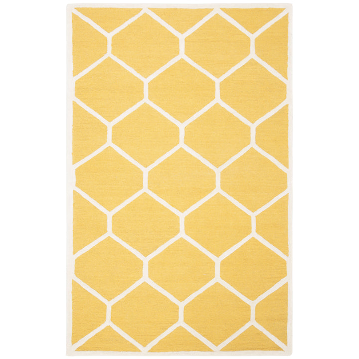 SAFAVIEH Cambridge CAM144Q Handmade Gold / Ivory Rug Image 5