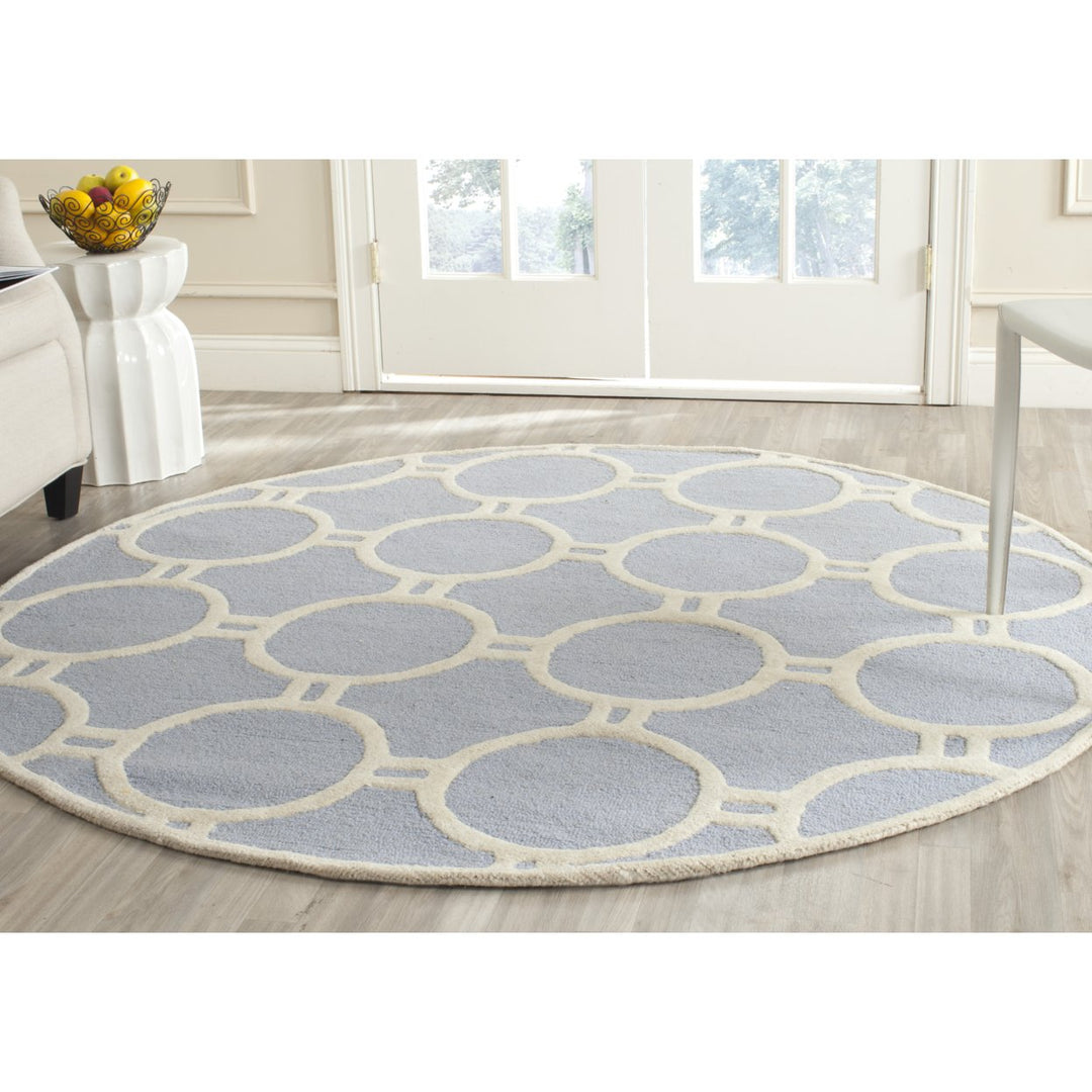 SAFAVIEH Cambridge CAM145A Light Blue / Ivory Rug Image 2