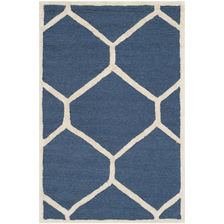 SAFAVIEH Cambridge CAM144G Navy Blue / Ivory Rug Image 9