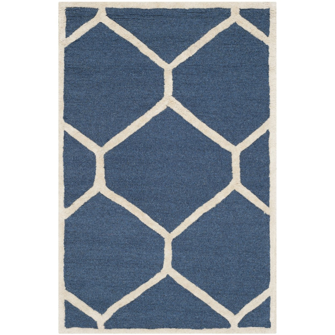 SAFAVIEH Cambridge CAM144G Navy Blue / Ivory Rug Image 1