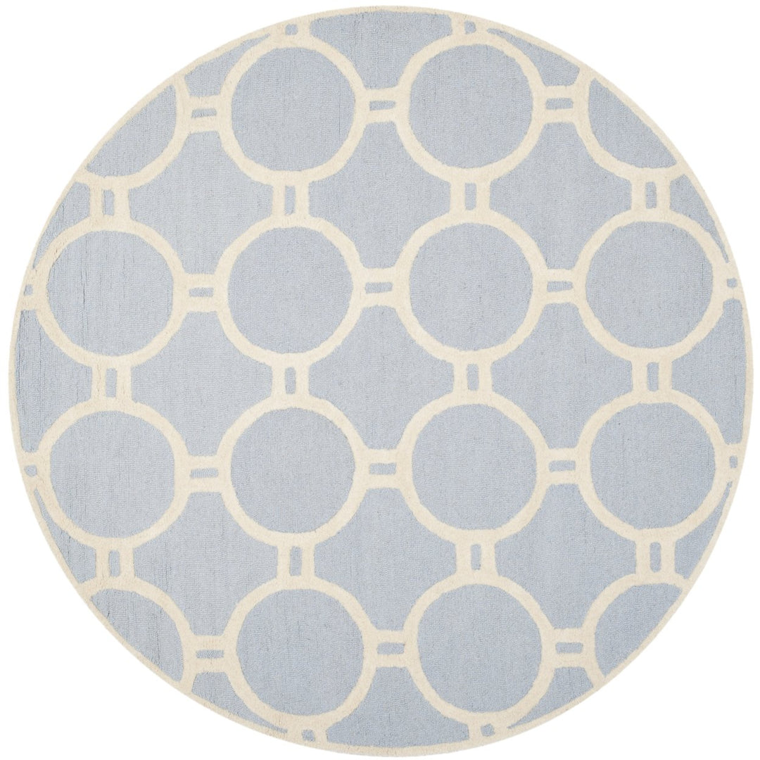 SAFAVIEH Cambridge CAM145A Light Blue / Ivory Rug Image 4