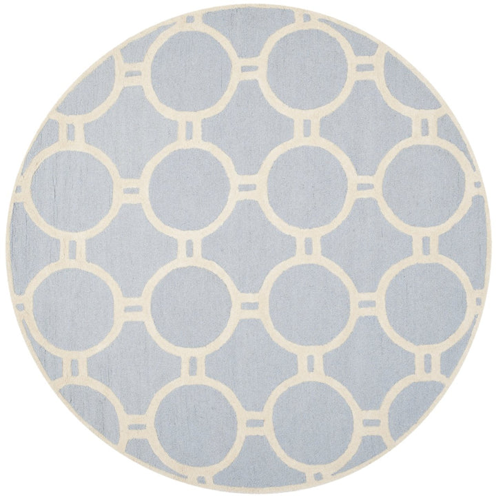 SAFAVIEH Cambridge CAM145A Light Blue / Ivory Rug Image 4