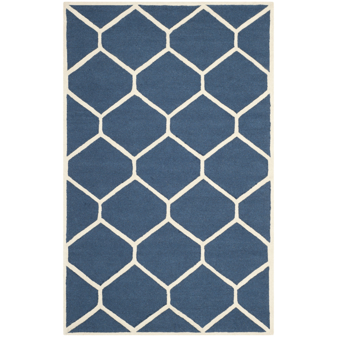 SAFAVIEH Cambridge CAM144G Navy Blue / Ivory Rug Image 10