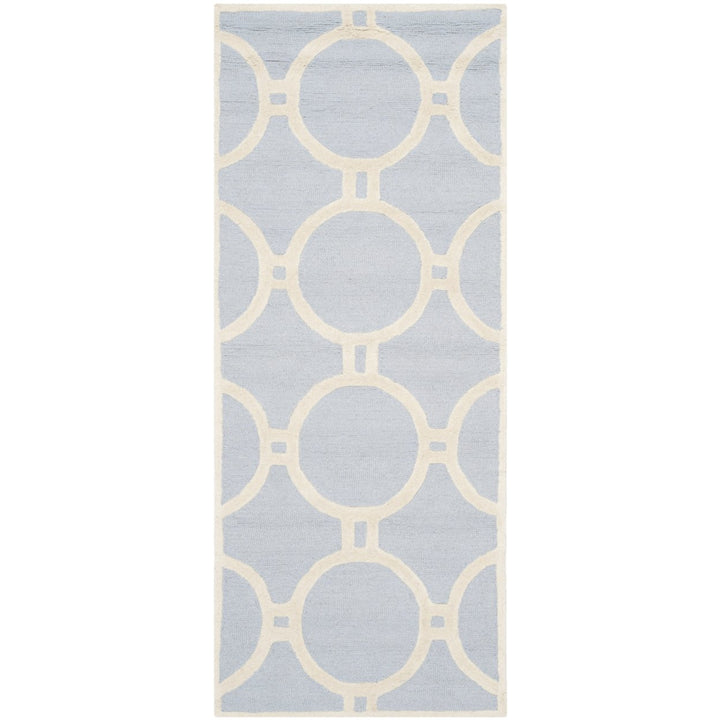 SAFAVIEH Cambridge CAM145A Light Blue / Ivory Rug Image 5