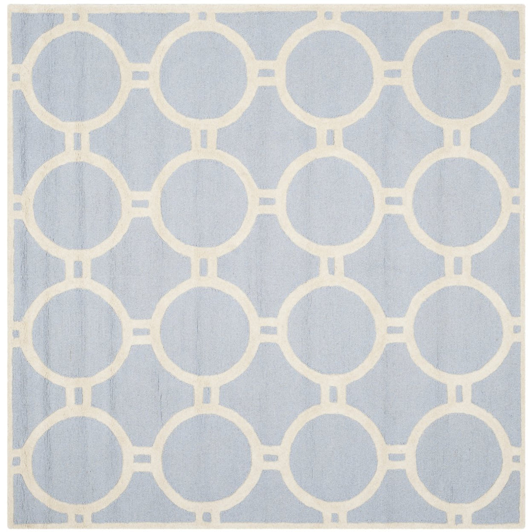 SAFAVIEH Cambridge CAM145A Light Blue / Ivory Rug Image 6