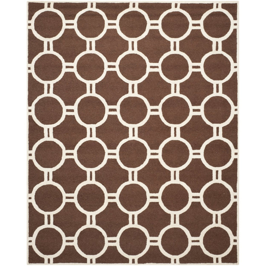 SAFAVIEH Cambridge CAM145H Dark Brown / Ivory Rug Image 1