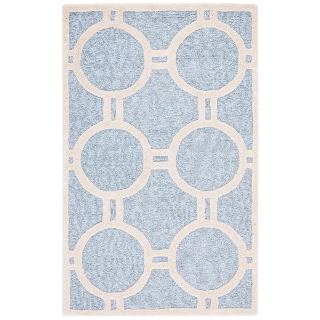 SAFAVIEH Cambridge CAM145A Light Blue / Ivory Rug Image 8