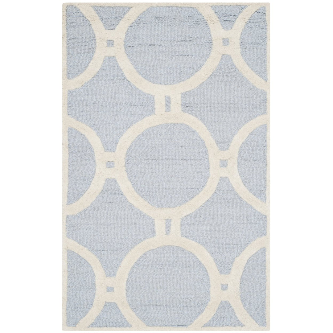 SAFAVIEH Cambridge CAM145A Light Blue / Ivory Rug Image 9