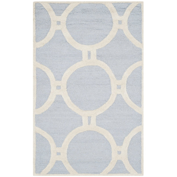 SAFAVIEH Cambridge CAM145A Light Blue / Ivory Rug Image 9