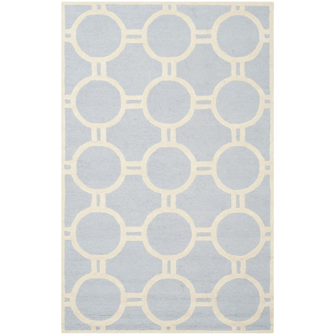 SAFAVIEH Cambridge CAM145A Light Blue / Ivory Rug Image 10