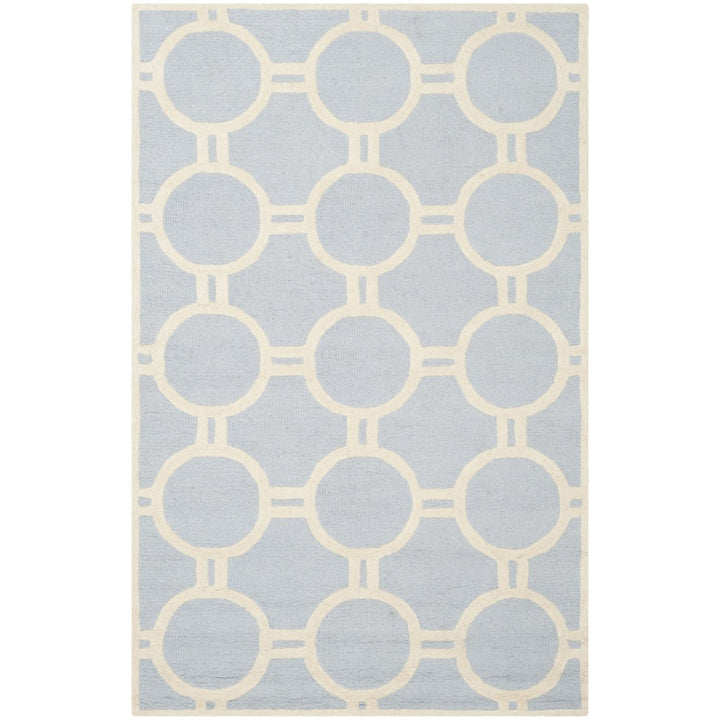 SAFAVIEH Cambridge CAM145A Light Blue / Ivory Rug Image 10