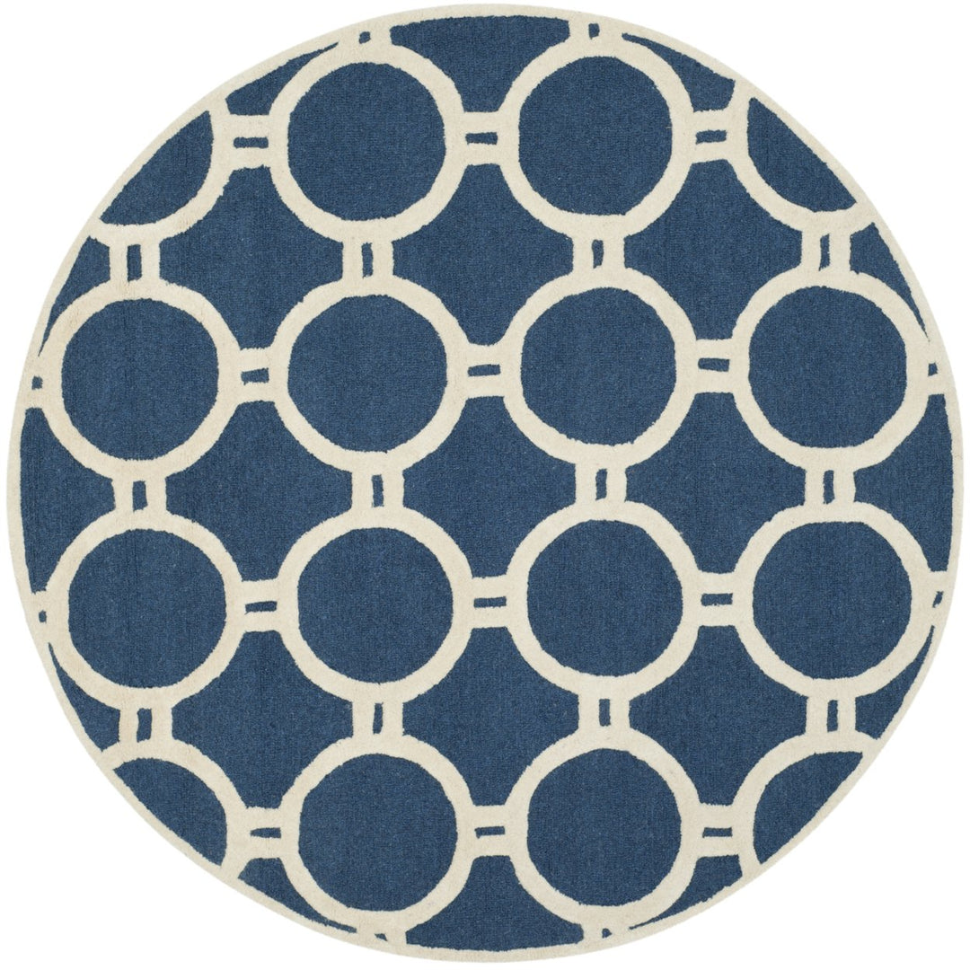 SAFAVIEH Cambridge CAM145G Navy Blue / Ivory Rug Image 4