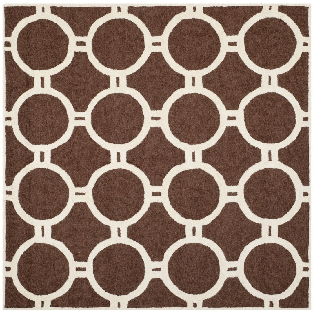 SAFAVIEH Cambridge CAM145H Dark Brown / Ivory Rug Image 6