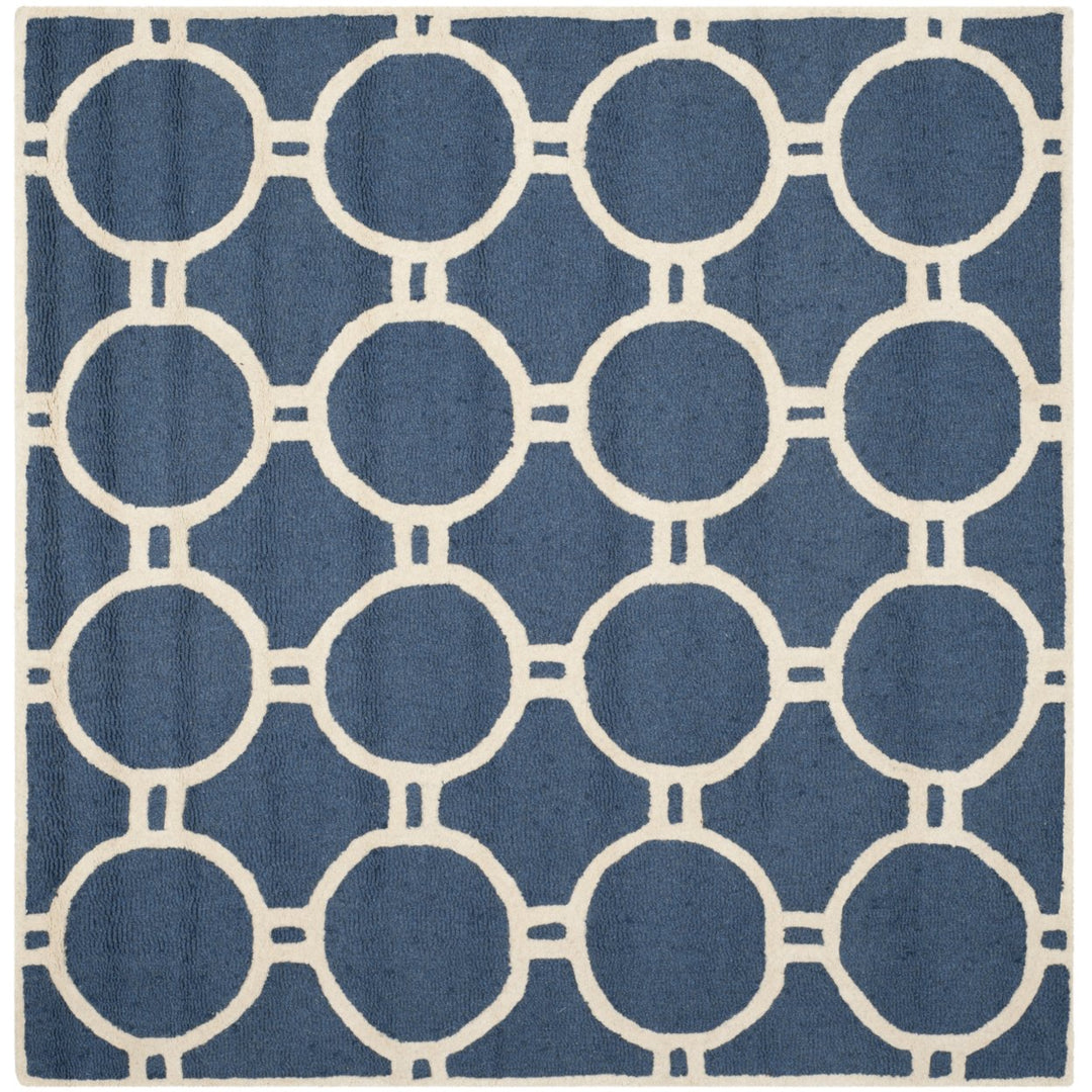 SAFAVIEH Cambridge CAM145G Navy Blue / Ivory Rug Image 6