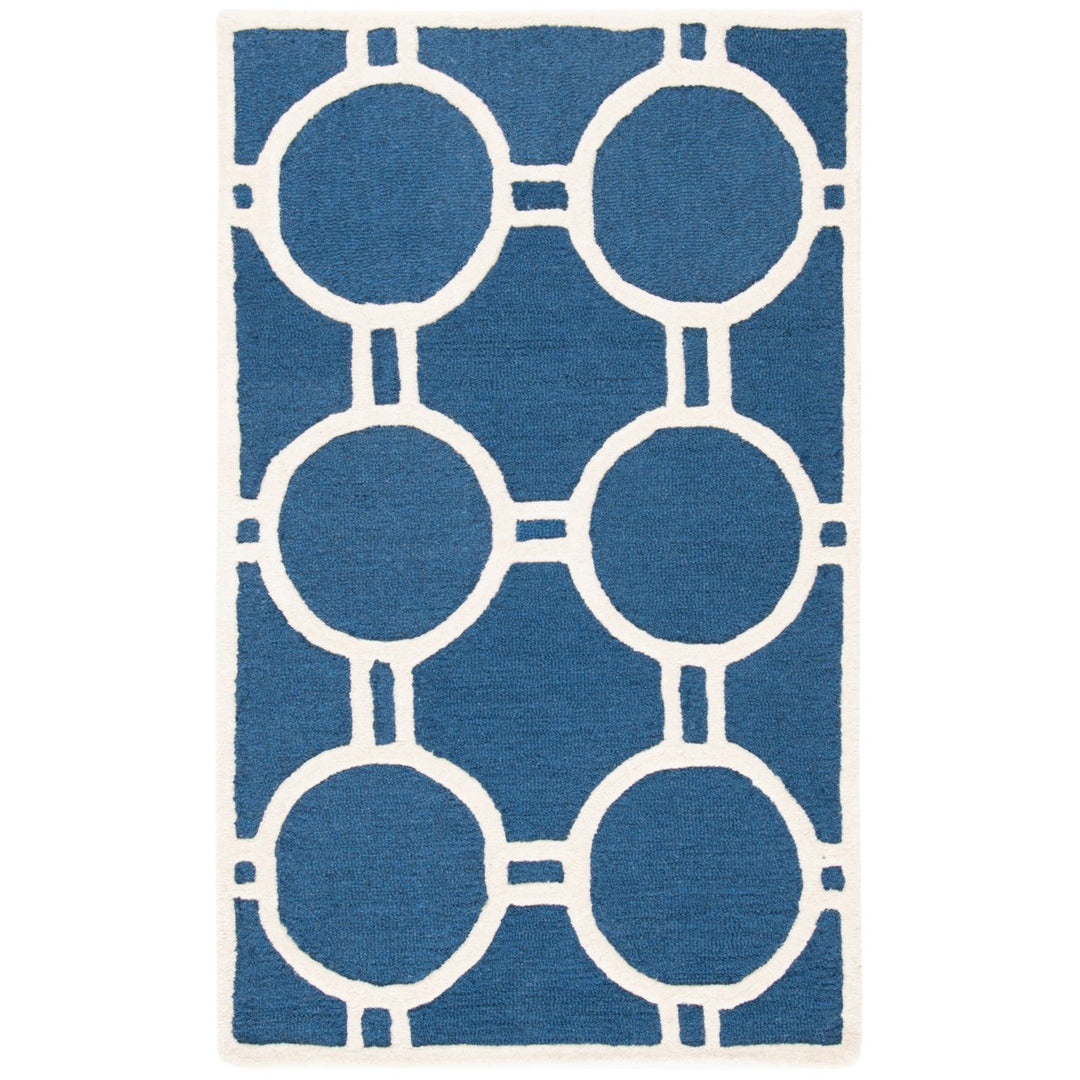 SAFAVIEH Cambridge CAM145G Navy Blue / Ivory Rug Image 8