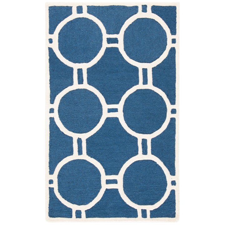 SAFAVIEH Cambridge CAM145G Navy Blue / Ivory Rug Image 8