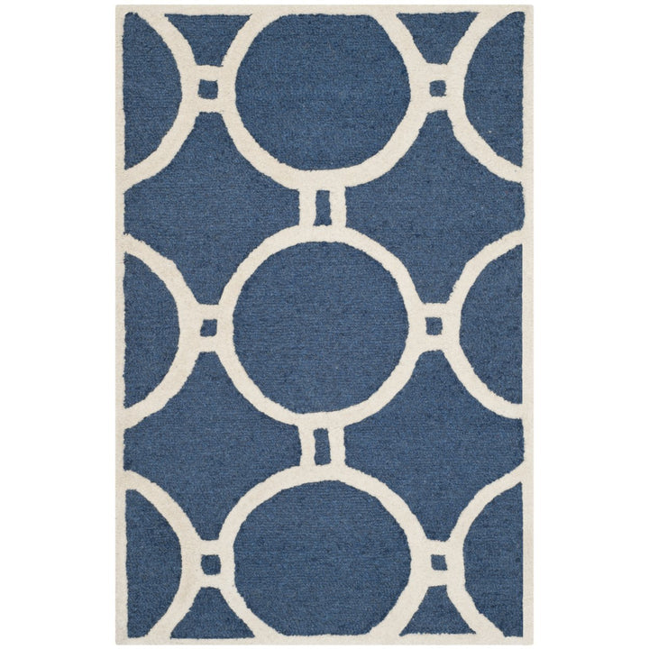 SAFAVIEH Cambridge CAM145G Navy Blue / Ivory Rug Image 9