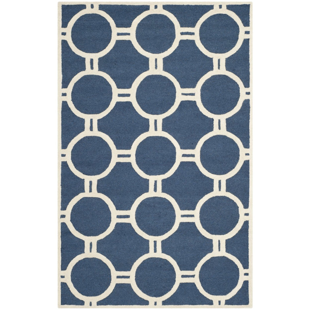 SAFAVIEH Cambridge CAM145G Navy Blue / Ivory Rug Image 10