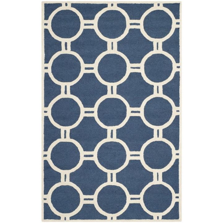 SAFAVIEH Cambridge CAM145G Navy Blue / Ivory Rug Image 10