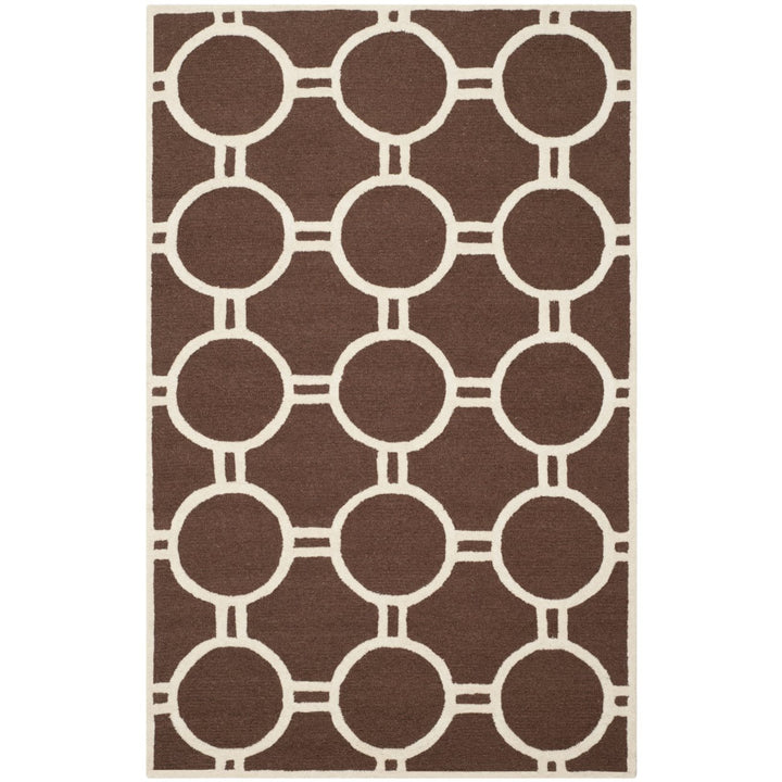 SAFAVIEH Cambridge CAM145H Dark Brown / Ivory Rug Image 10