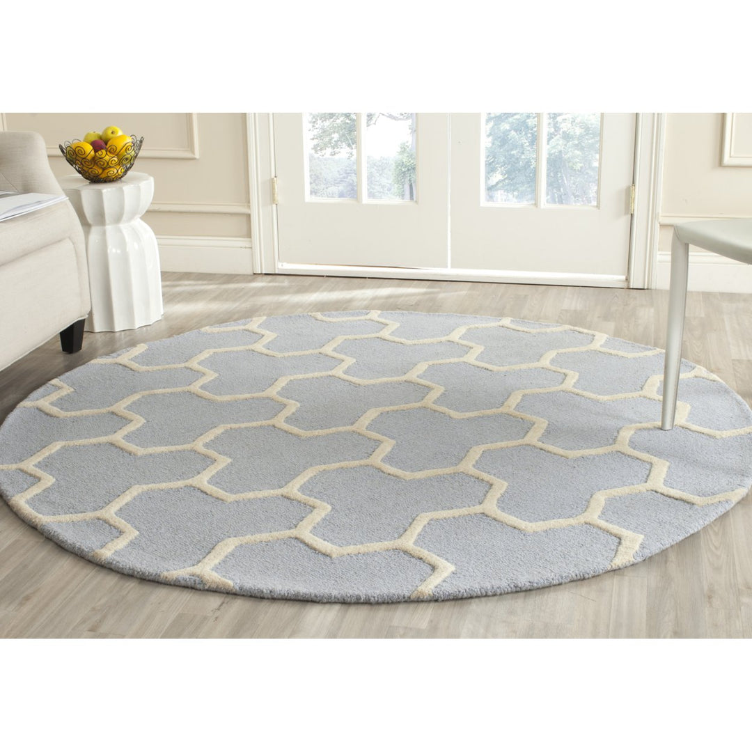 SAFAVIEH Cambridge CAM146A Light Blue / Ivory Rug Image 2