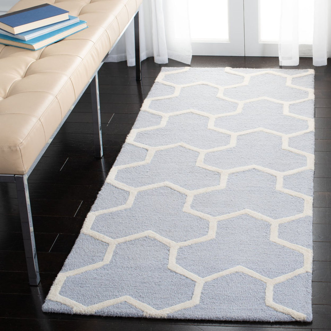 SAFAVIEH Cambridge CAM146A Light Blue / Ivory Rug Image 3