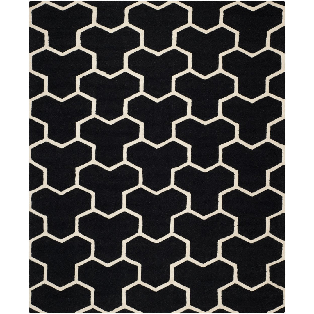 SAFAVIEH Cambridge CAM146E Handmade Black / Ivory Rug Image 1