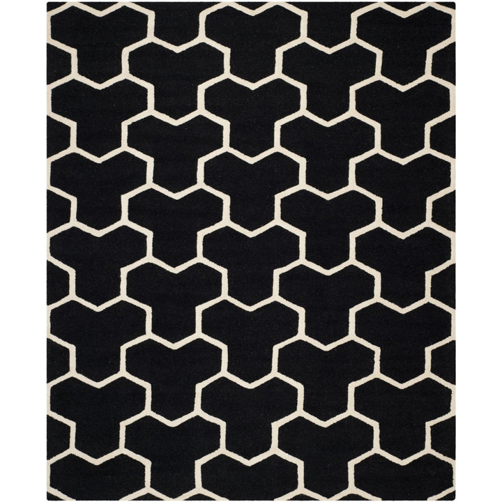 SAFAVIEH Cambridge CAM146E Handmade Black / Ivory Rug Image 1