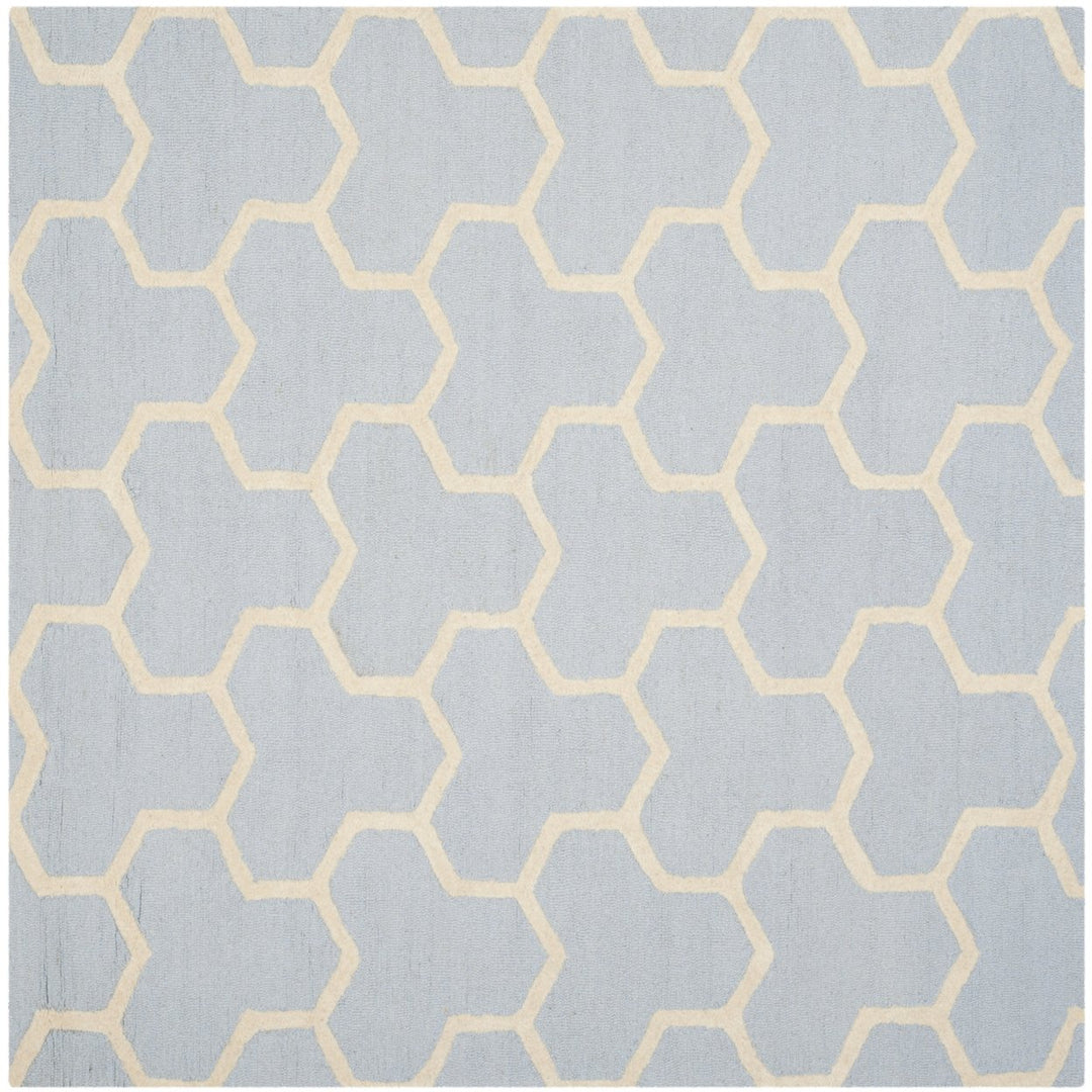 SAFAVIEH Cambridge CAM146A Light Blue / Ivory Rug Image 6