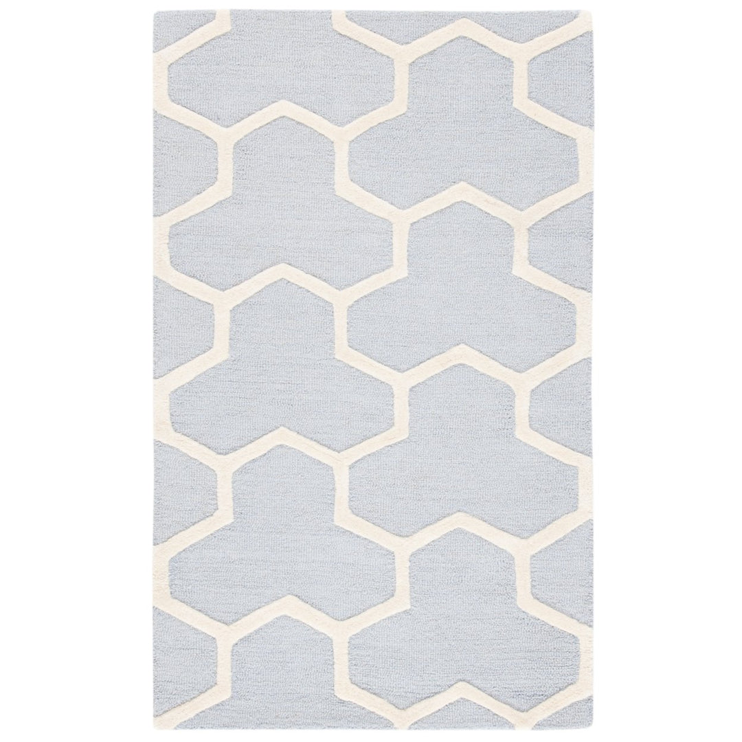 SAFAVIEH Cambridge CAM146A Light Blue / Ivory Rug Image 8