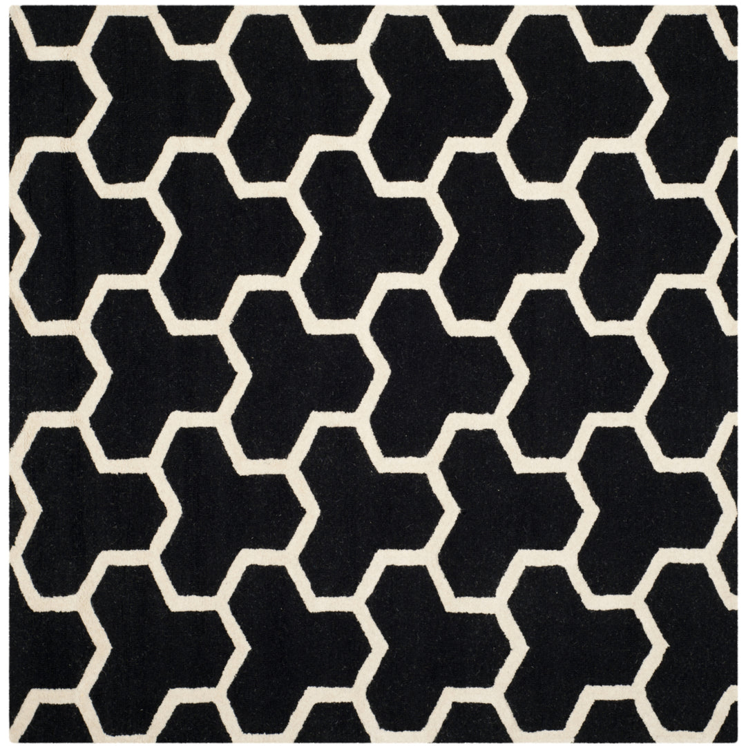 SAFAVIEH Cambridge CAM146E Handmade Black / Ivory Rug Image 5